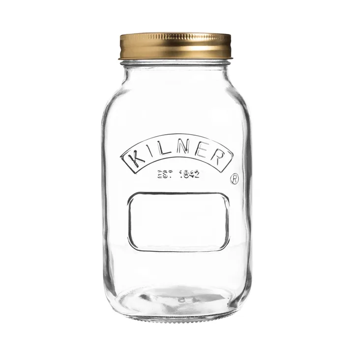 Kilner konservburk rund - Klar-guld, 1 L - Kilner
