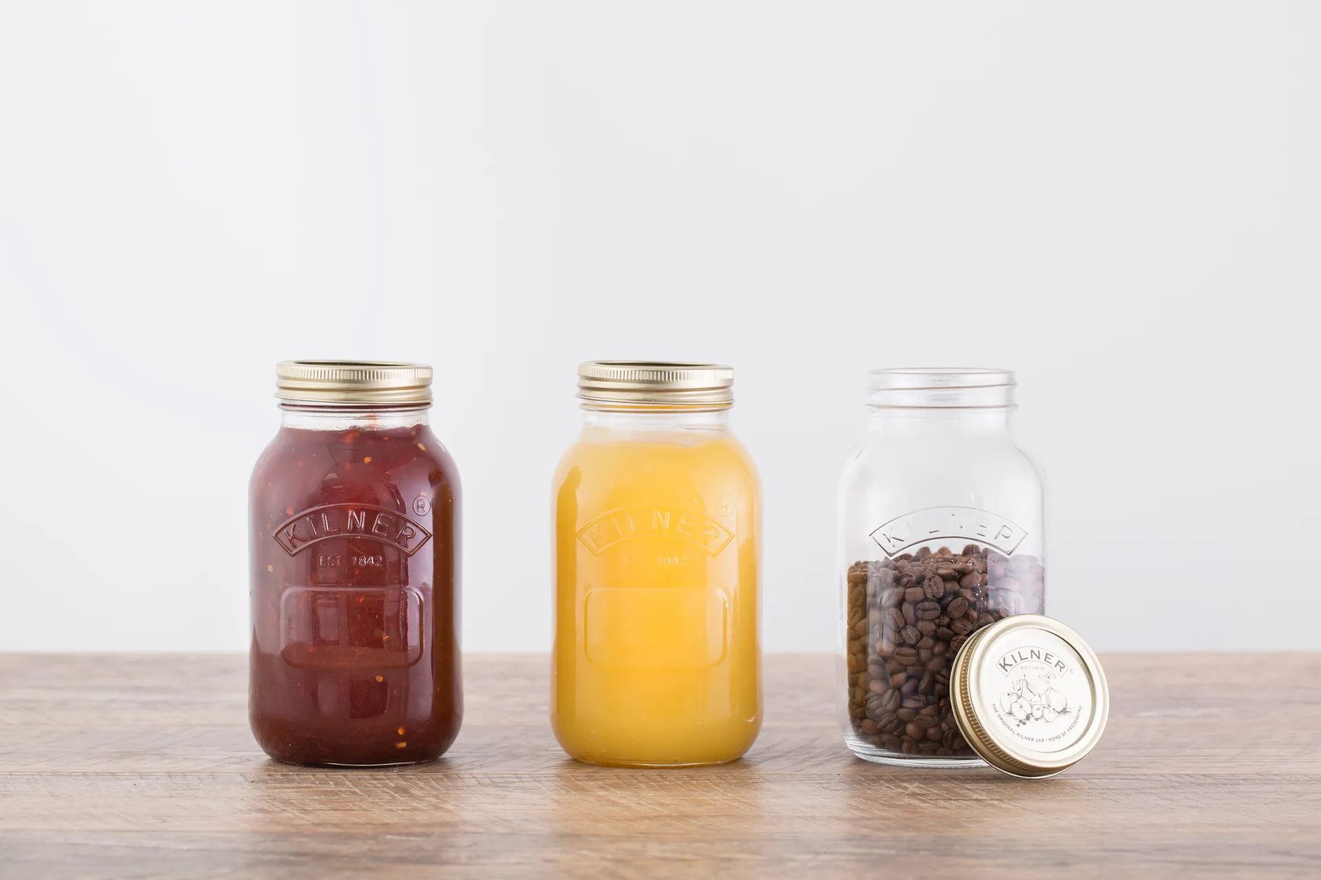 Kilner konservburk rund, Klar-guld, 1 L Kilner
