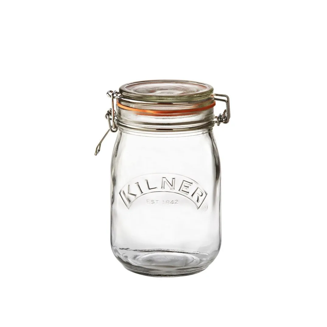 Kilner rund burk med bygel, Klar, 1 L Kilner