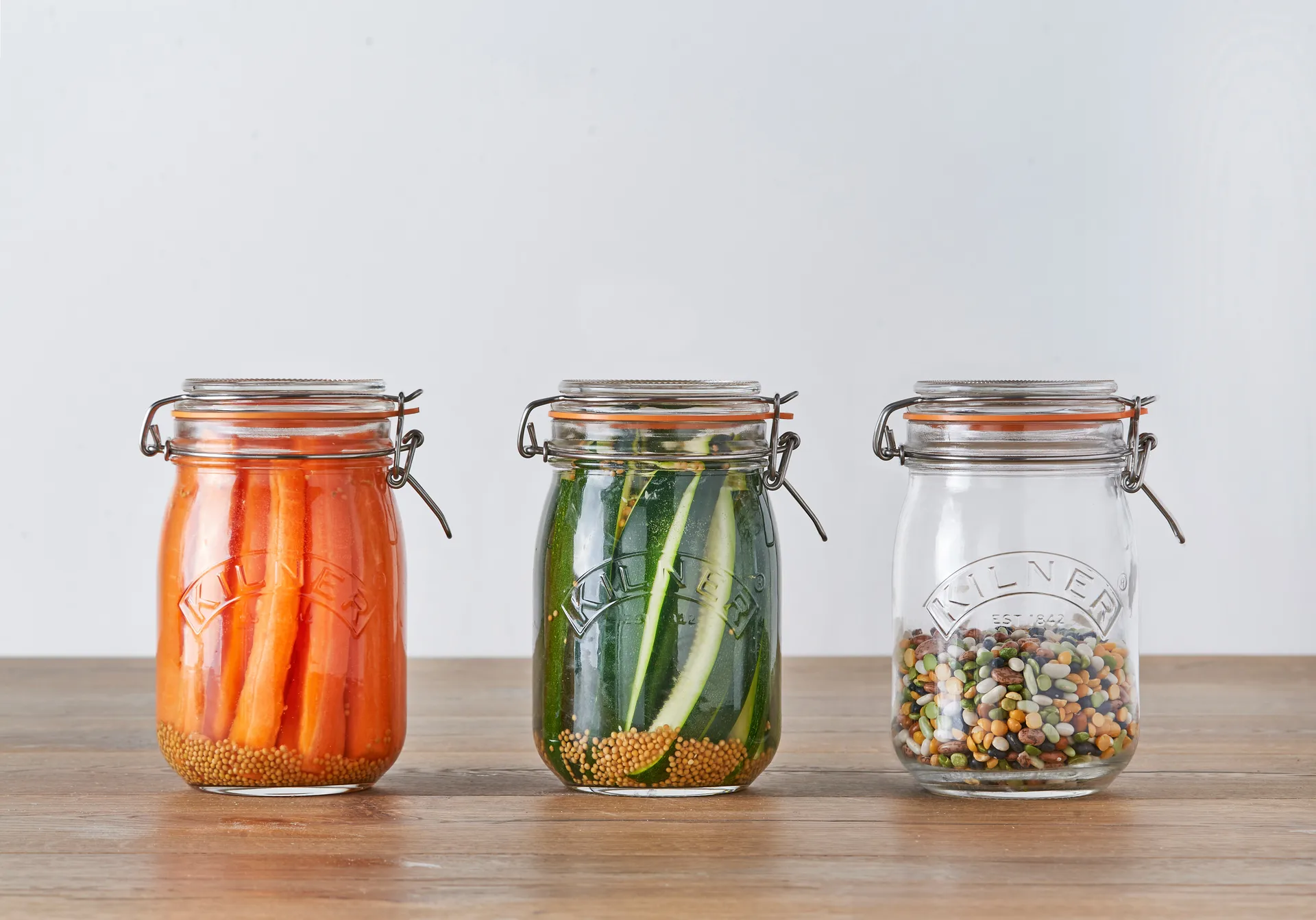 Kilner rund burk med bygel, Klar, 1 L Kilner