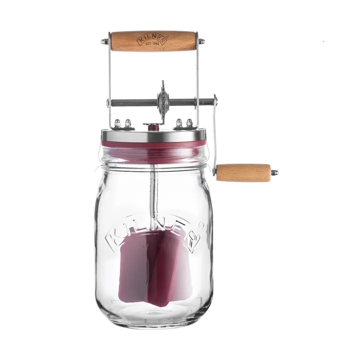 Kilner smörkärnare - Klar-röd, 1 L - Kilner