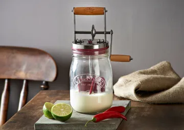 Kilner smörkärnare - Klar-röd, 1 L - Kilner