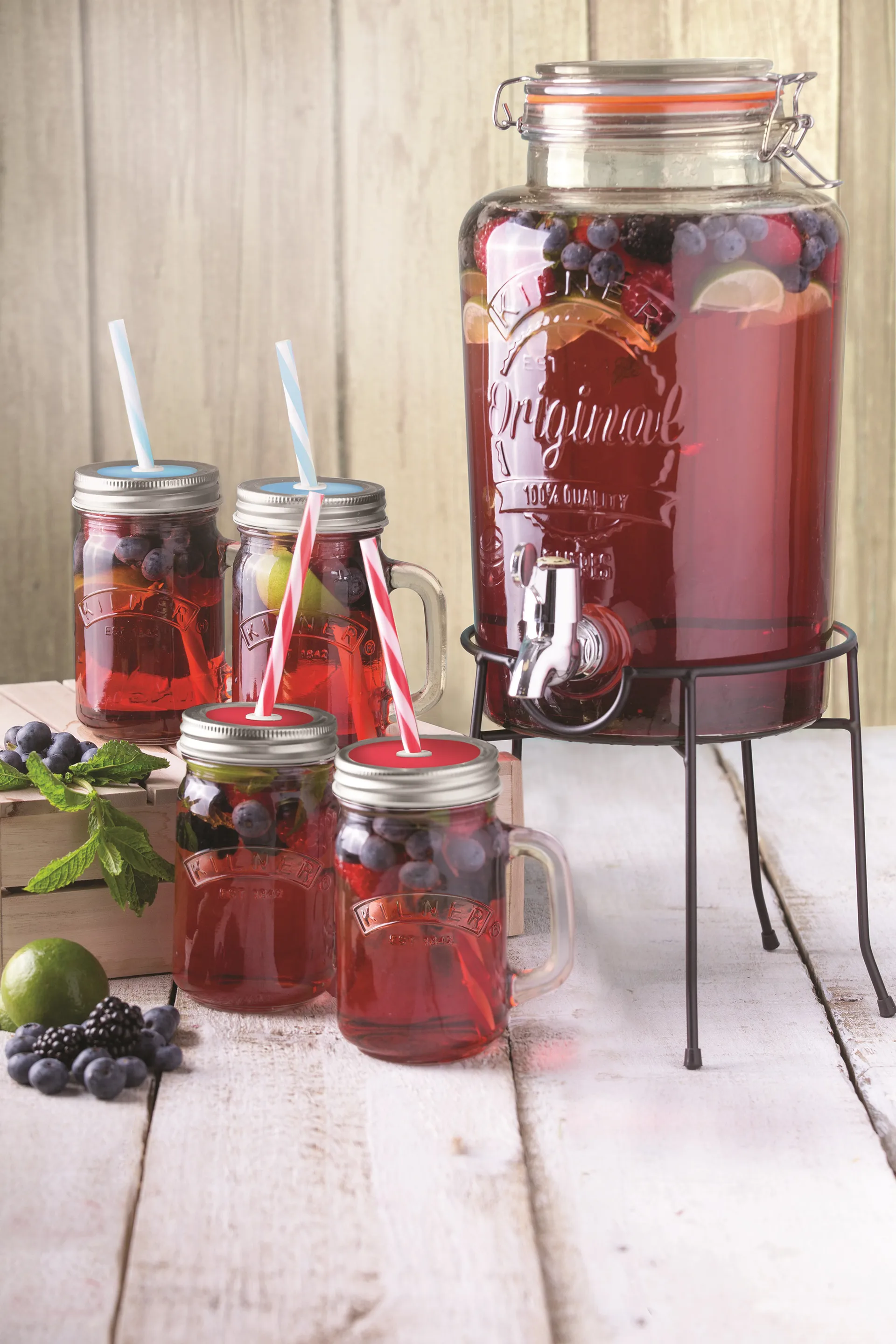 Kilner ställning för dryckesdispenser, Svart Kilner