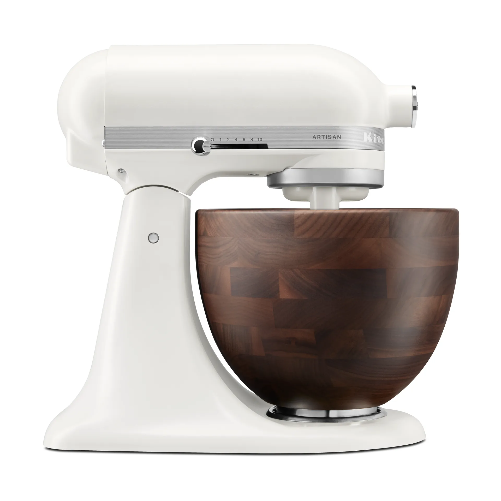 Aritsan 5KSM156 köksmaskin med träskål 4,7 L, Porcelain white-walnut KitchenAid