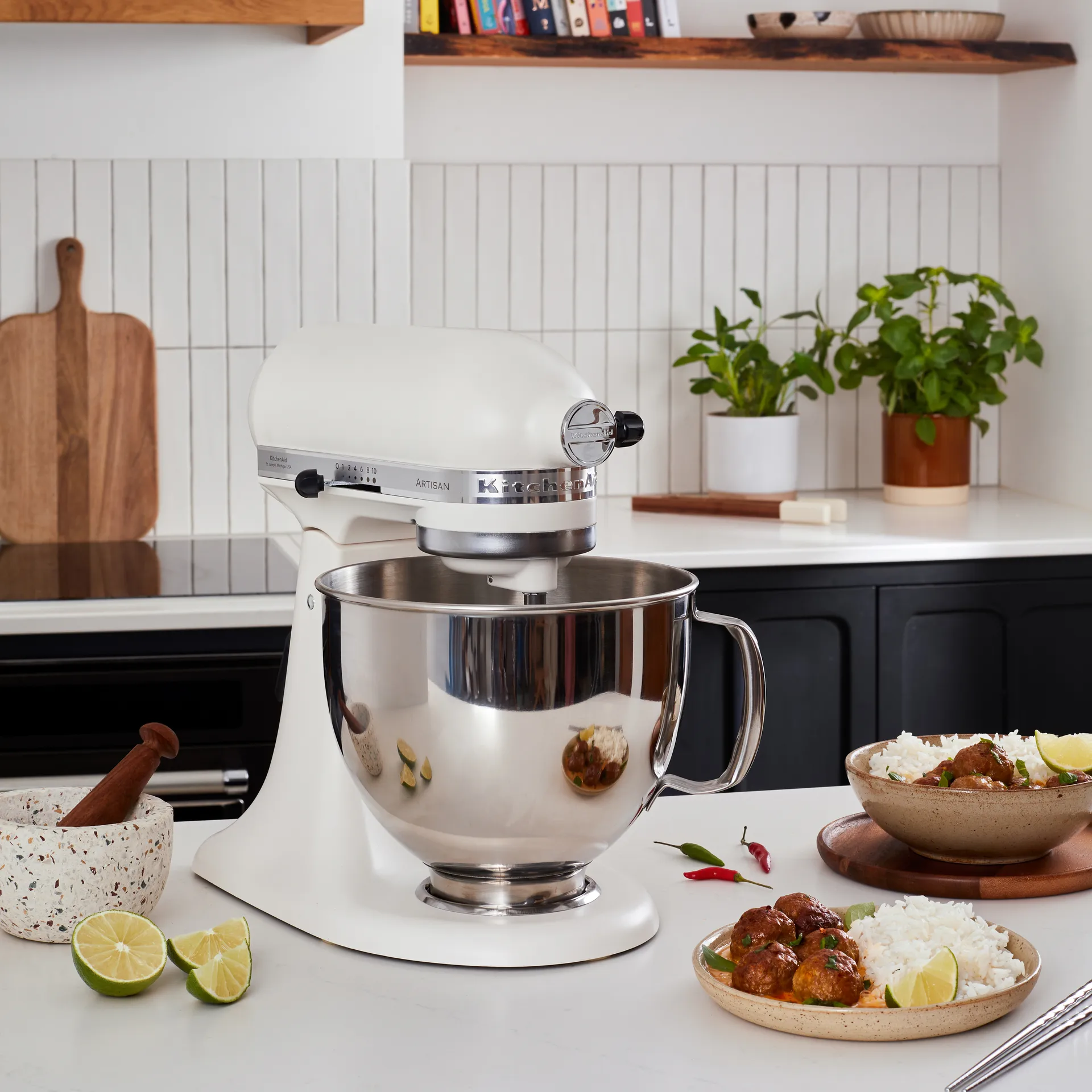 Artisan 5KSM175 köksmaskin med extra tillbehör 4,8 L, Porcelain white KitchenAid