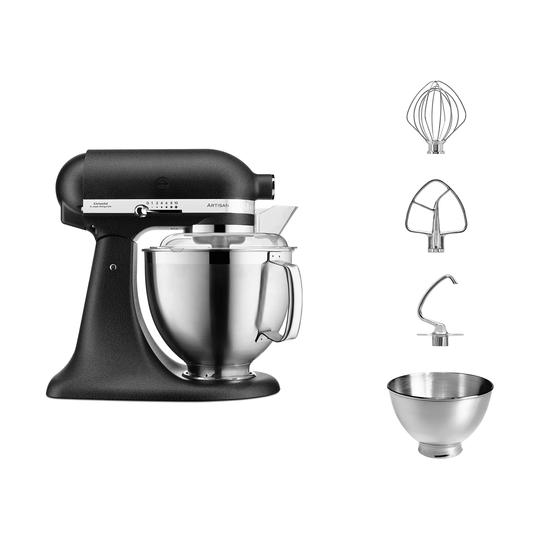 Artisan 5KSM185 köksmaskin premium 4,8 L, Cast iron black KitchenAid