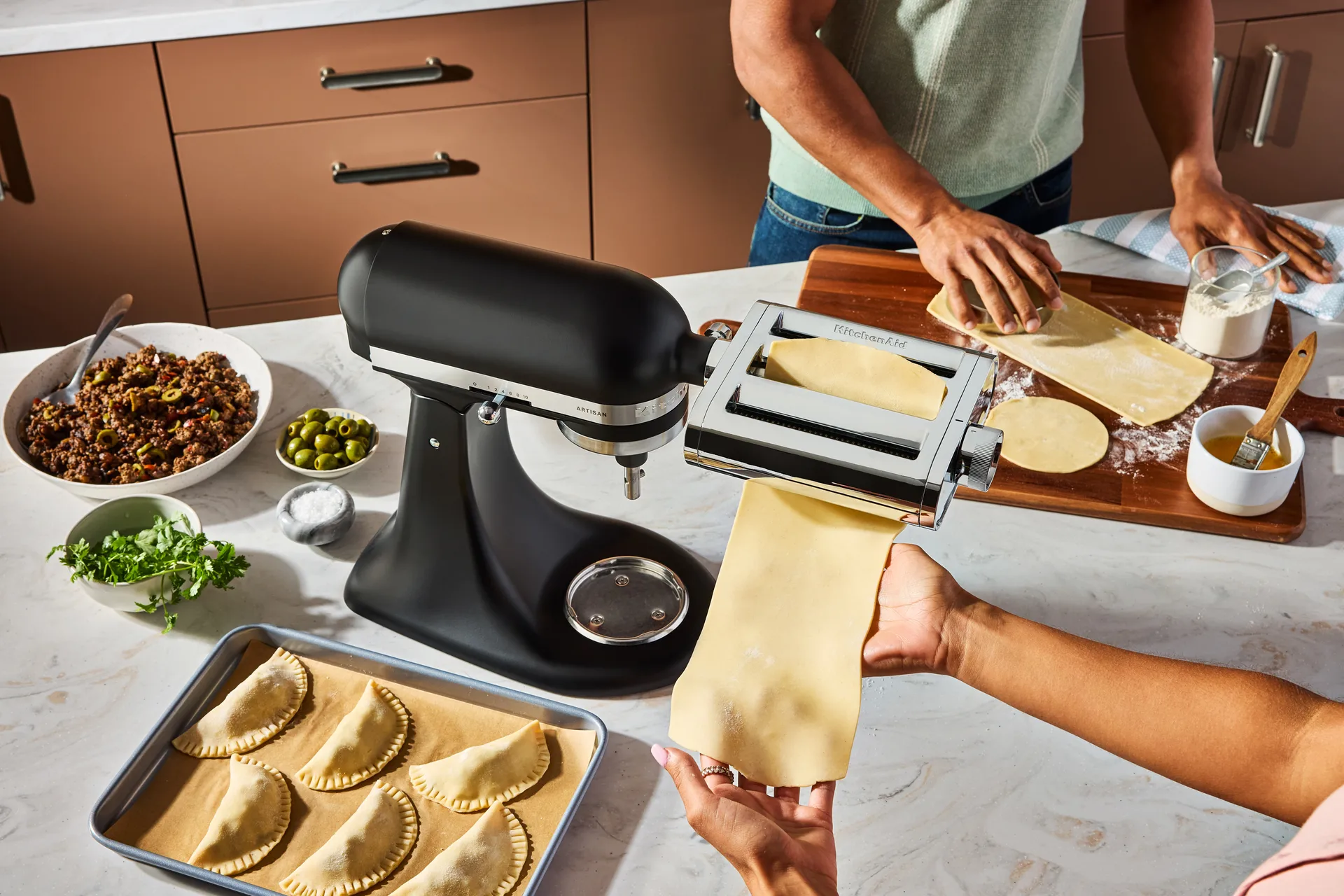 KitchenAid 3-in-1 pasta tillbehör till köksmaskin, Metal KitchenAid