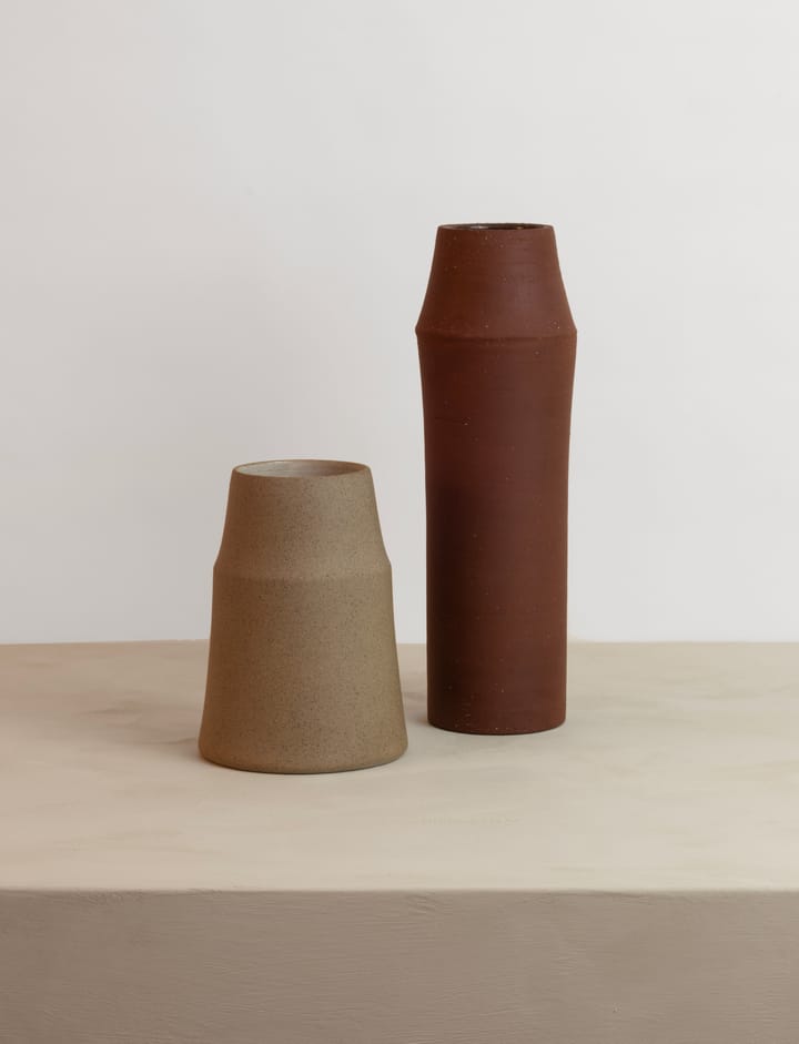 Clay vas 18 cm, Warm sand Knabstrup Keramik