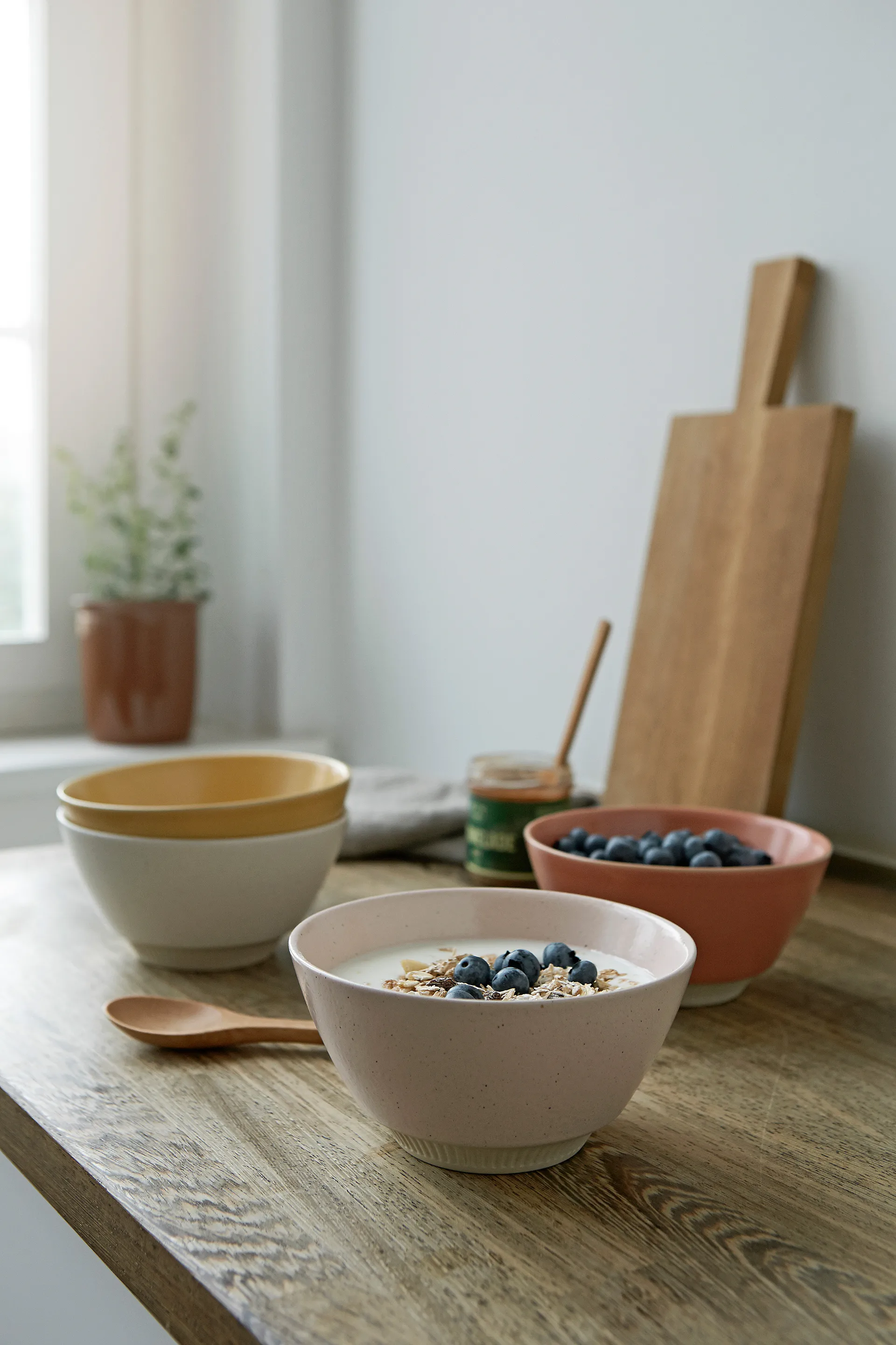 Colorit skål Ø14 cm, Rosa Knabstrup Keramik