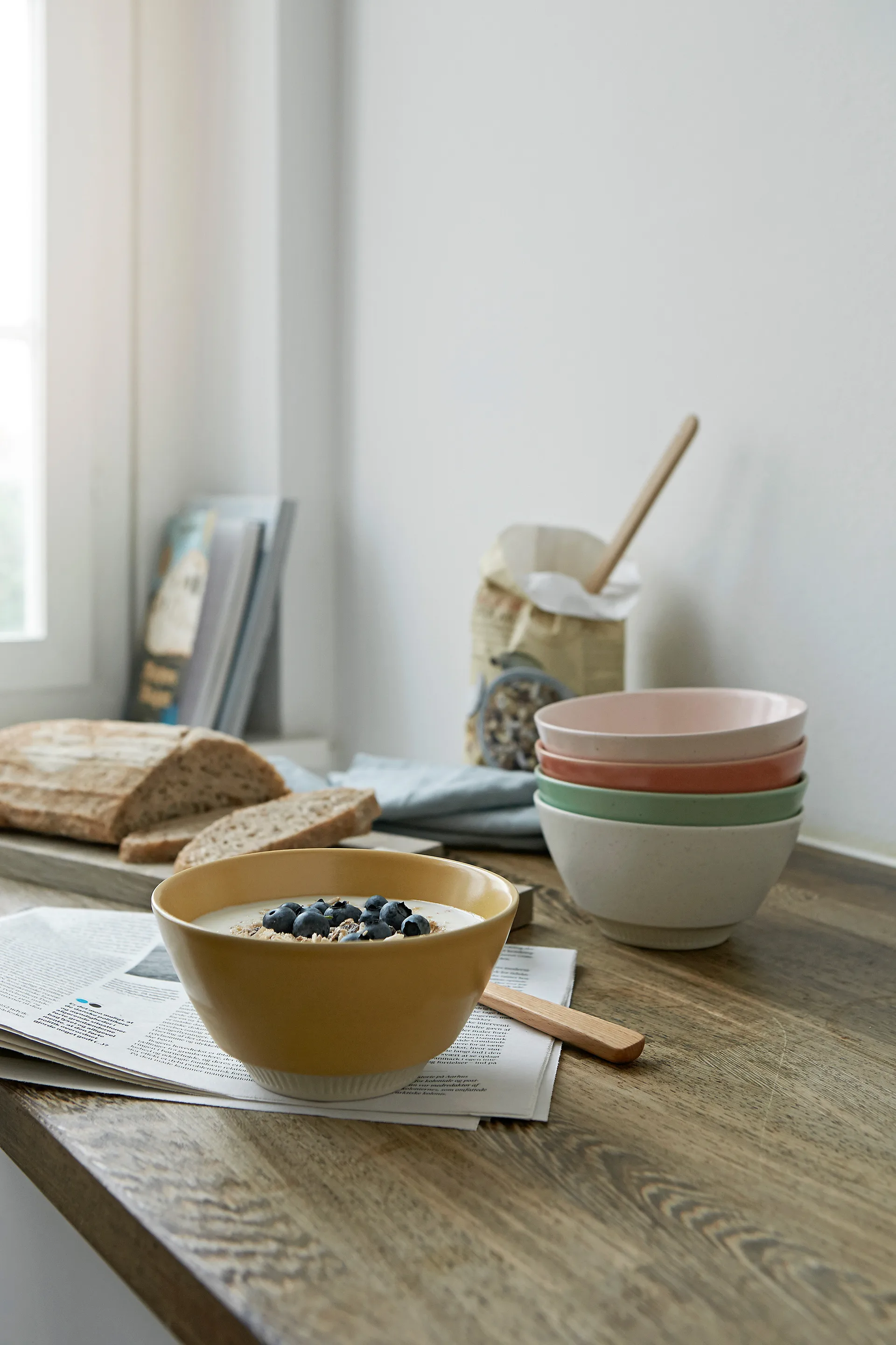 Colorit skål Ø14 cm, Rosa Knabstrup Keramik