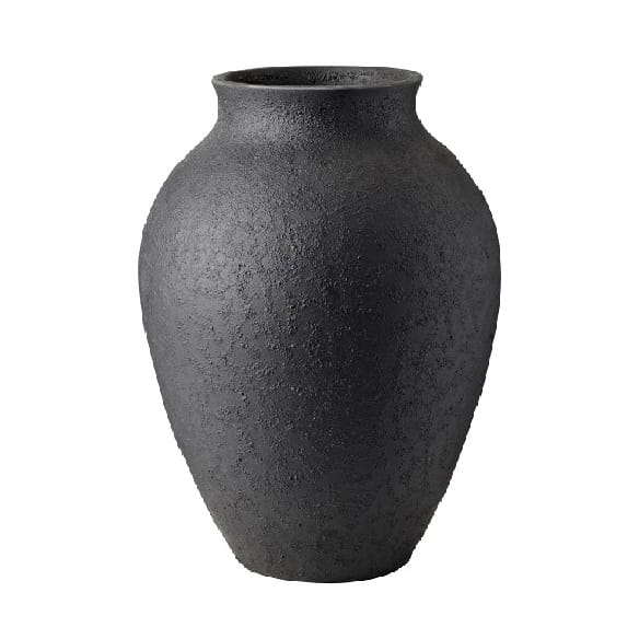 Knabstrup vas 20 cm, Svart Knabstrup Keramik