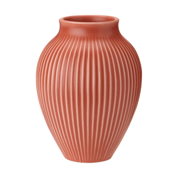 Knabstrup Keramik Knabstrup vas räfflad 12,5 cm Coral
