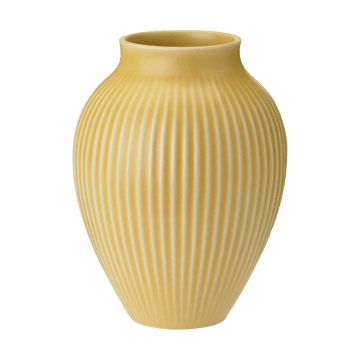 Knabstrup Keramik Knabstrup vas räfflad 12,5 cm Yellow