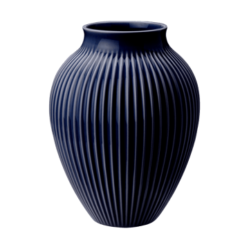 Knabstrup Keramik Knabstrup vas räfflad 27 cm Dark blue