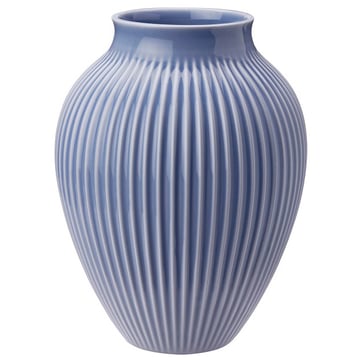 Knabstrup Keramik Knabstrup vas räfflad 27 cm Lavendelblå