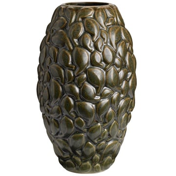 Knabstrup Keramik Leaf vas Limited Edition 40 cm Khaki vert