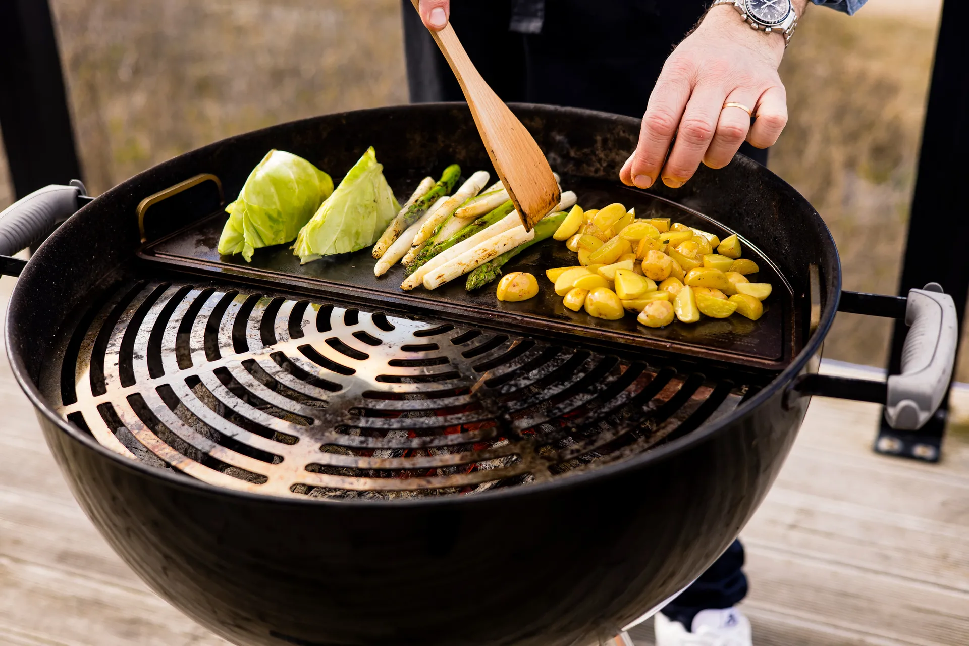 Kockums stekbord, Svart, halvrund, 55 cm Kockums Jernverk