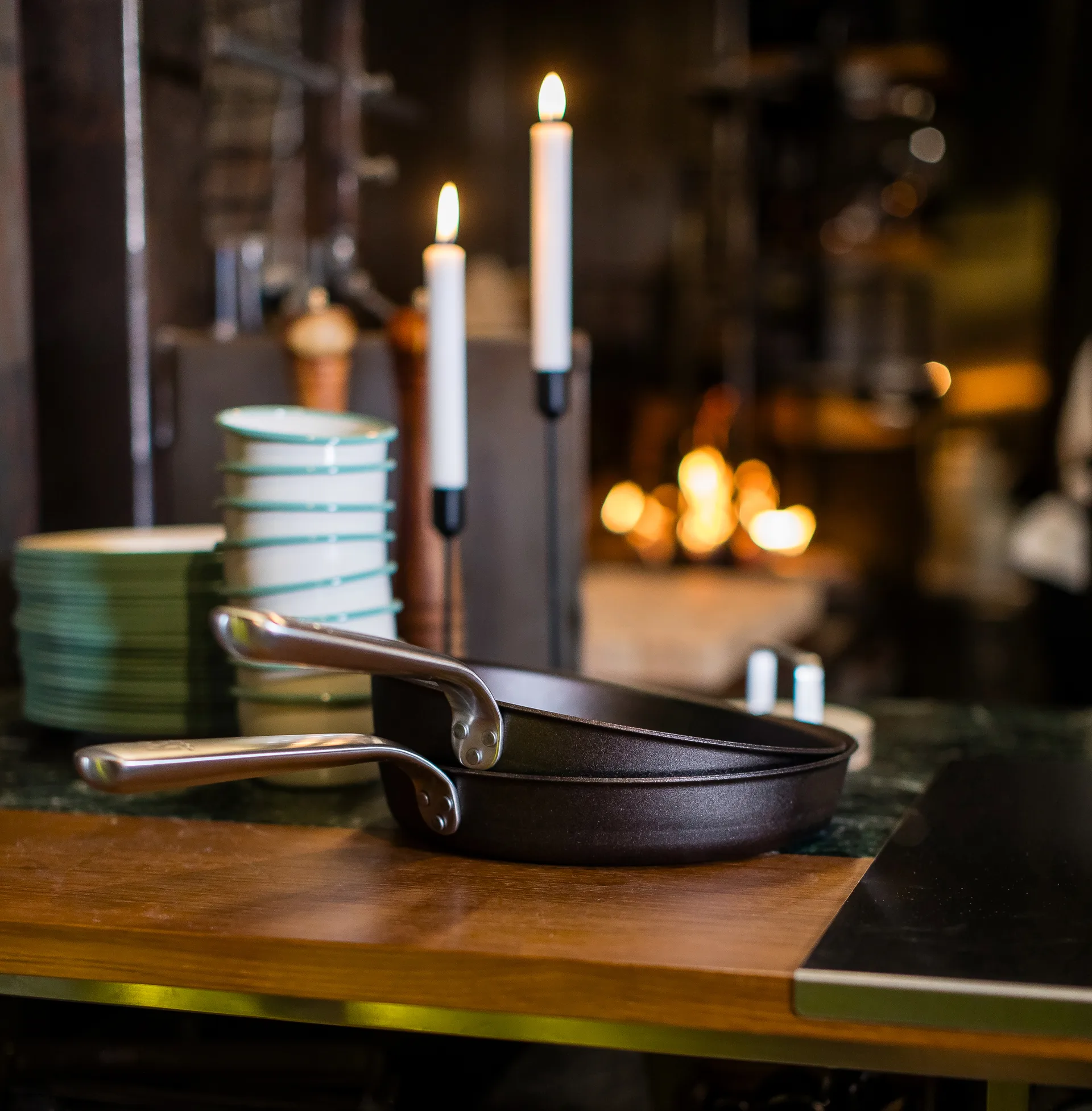 Kockums stekpanna kolstål ergonomiskt handtag, Ø30 cm Kockums Jernverk