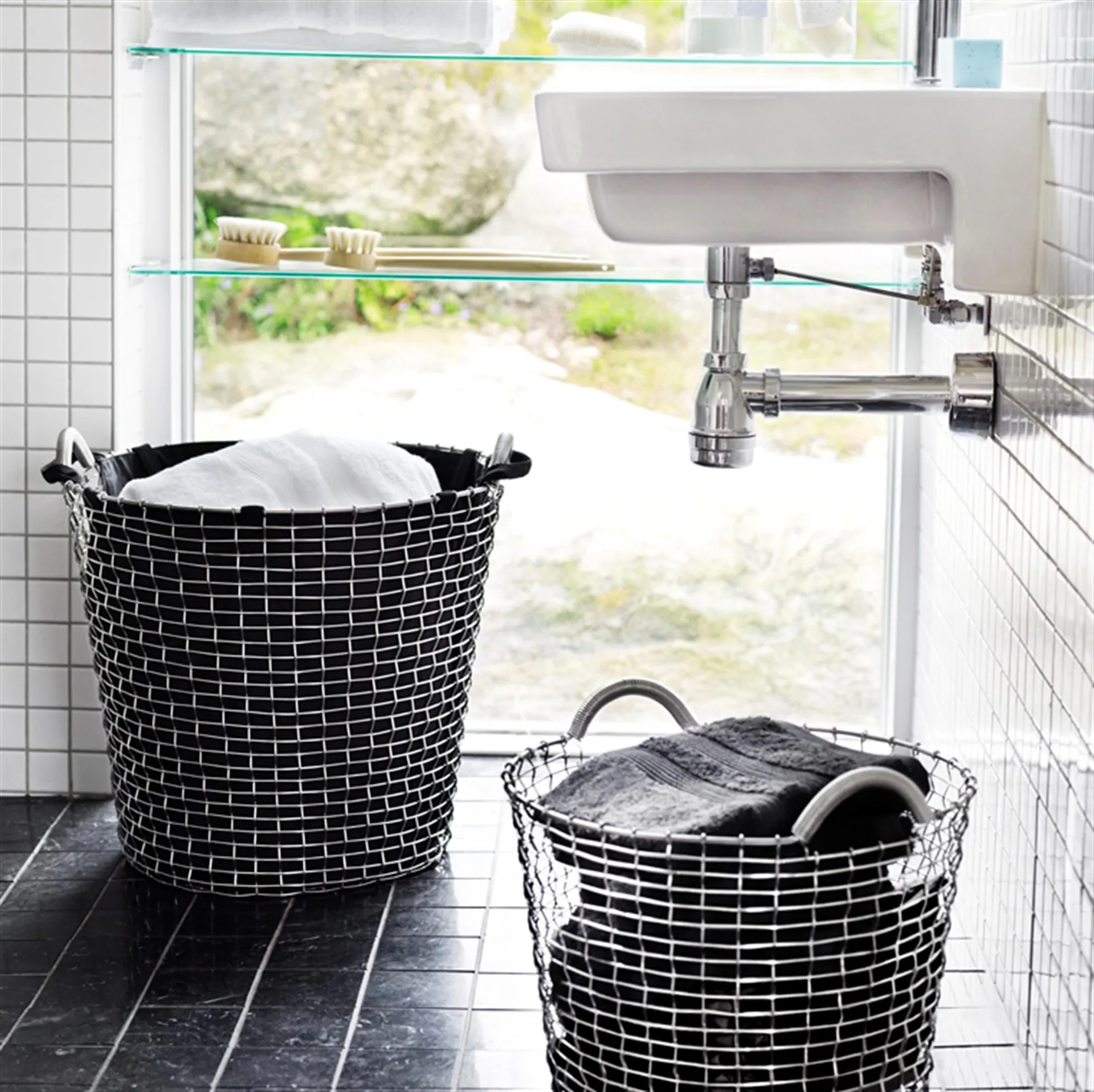 Tvättsäck till Korbokorg, svart 65 l KORBO