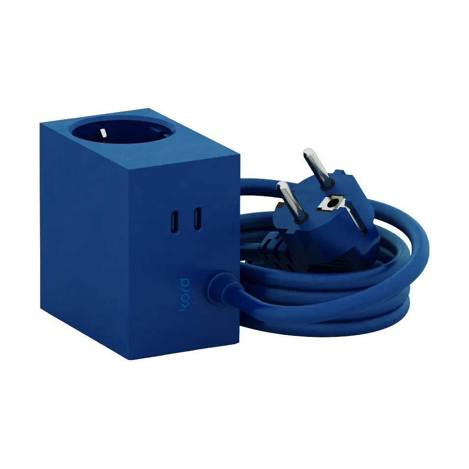 Kord Cuboid+ grenuttag USB-C 30W 2 m Catalina Blue