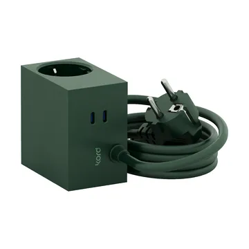 Cuboid+ grenuttag USB-C 30W 2 m - Dark Green - Kord