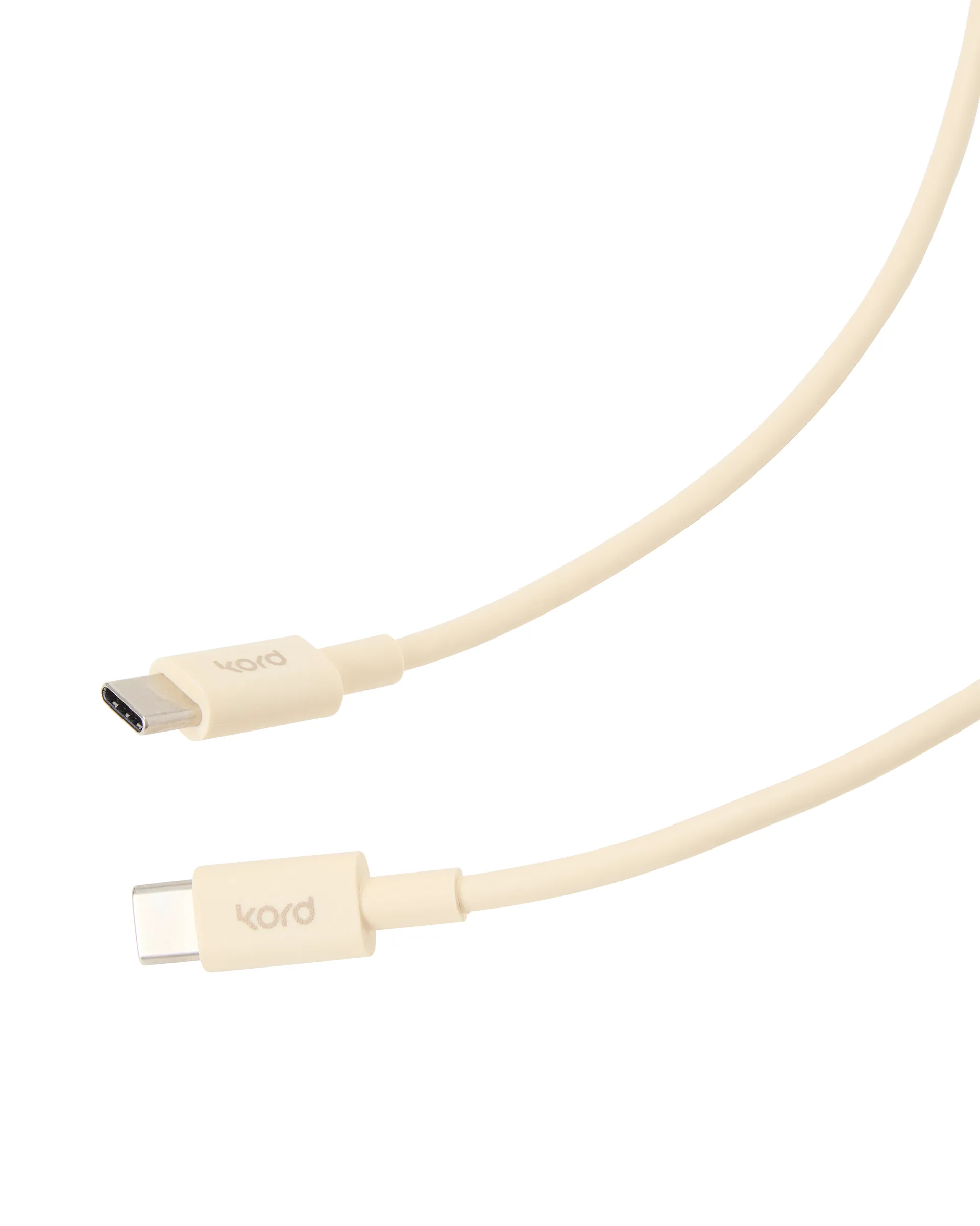 Kord USB-C till USB-C laddningskabel 1,8 m, Pearled Ivory Kord