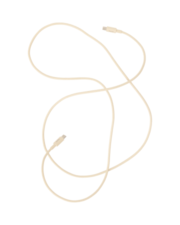 Kord USB-C till USB-C laddningskabel 1,8 m - Pearled Ivory - Kord