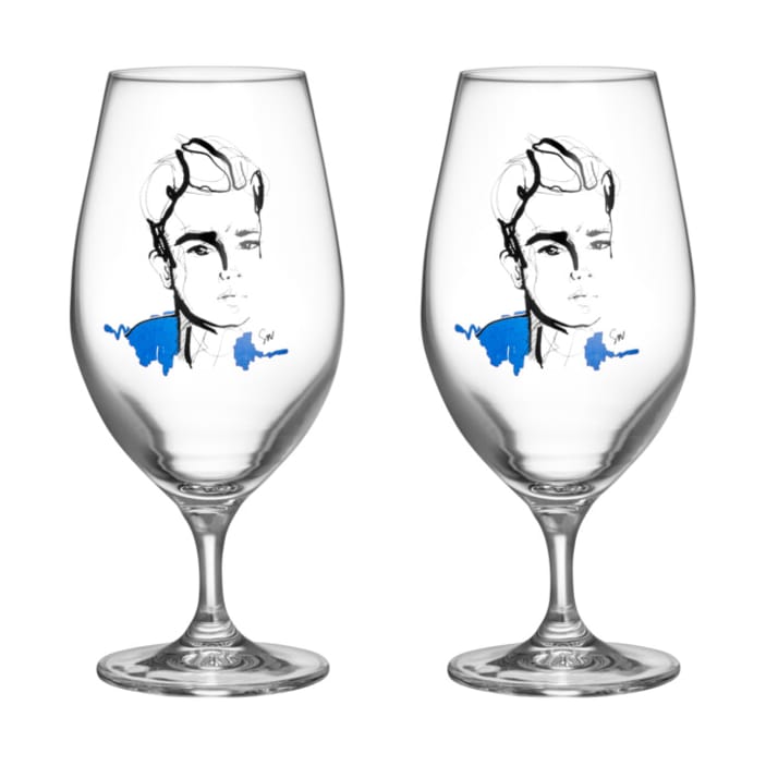 All about you ölglas 40 cl 2-pack - Celebrate him - Kosta Boda