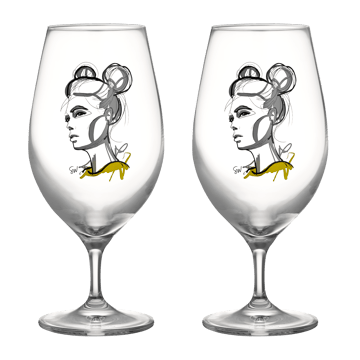 Kosta Boda All about you ölglas 40 cl 2-pack Cheers to you
