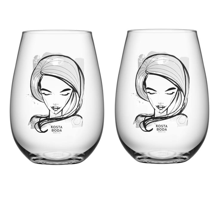 All about you tumblerglas 57 cl 2-pack - need you (vit) - Kosta Boda