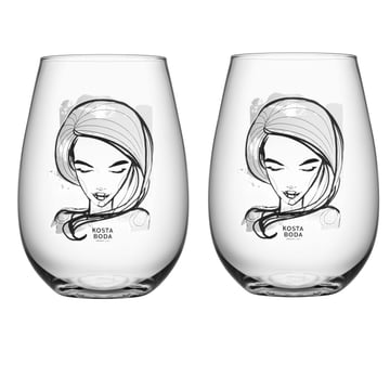 Kosta Boda All about you tumblerglas 57 cl 2-pack need you (vit)