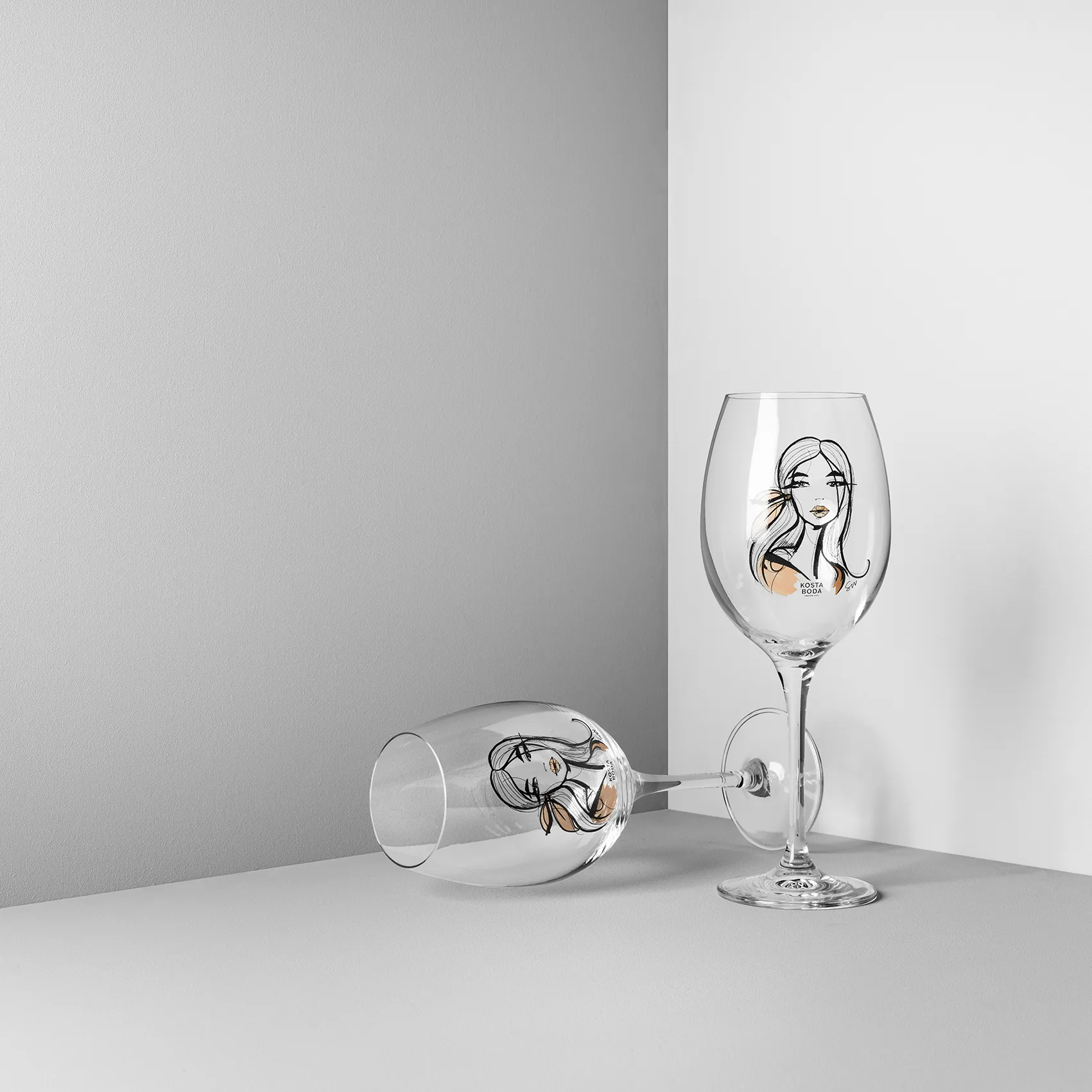 All about you vinglas 52 cl 2-pack, Wait for her (dusty pink) Kosta Boda