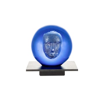 Kosta Boda BV Headman glasskulptur Blå