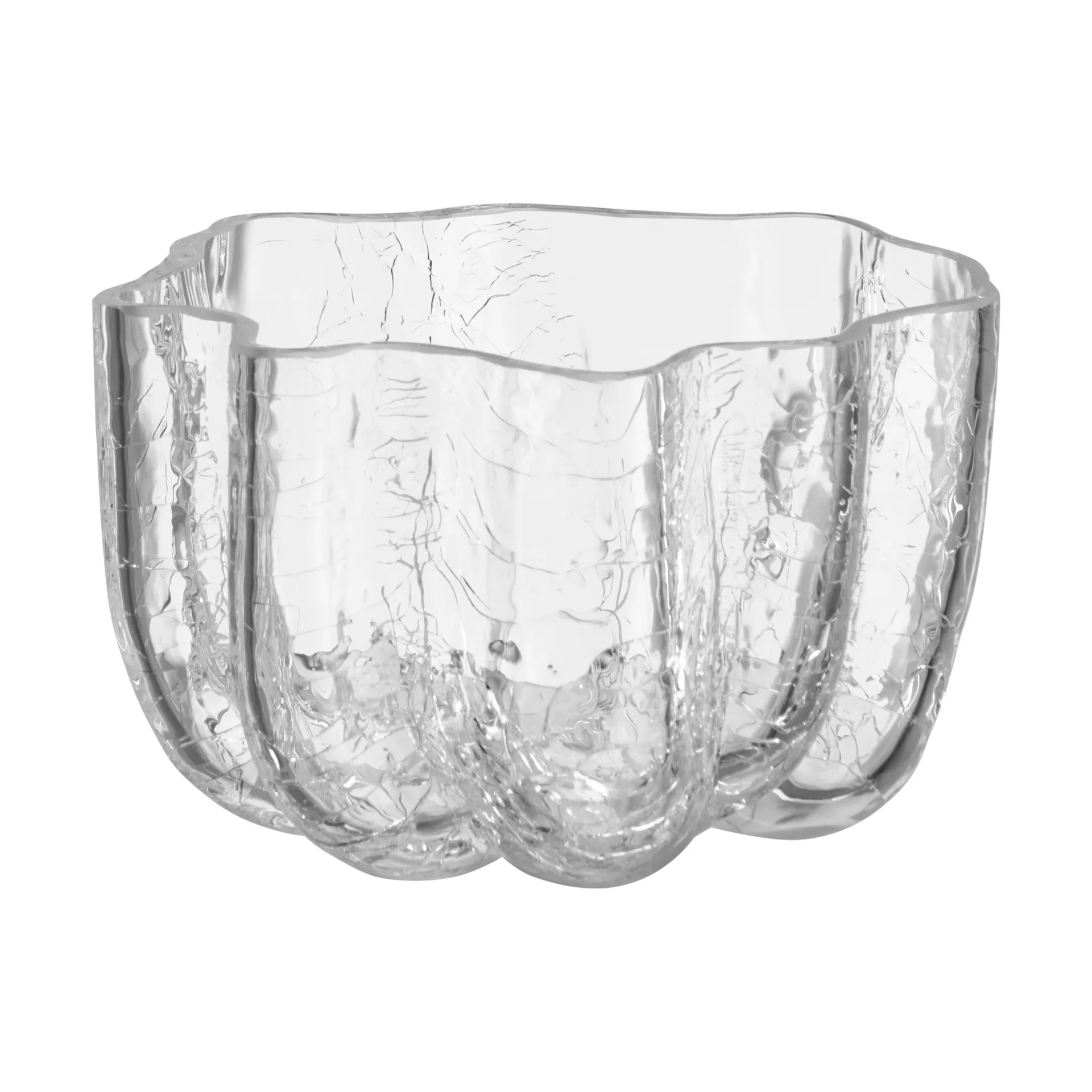 Crackle ljuslykta 5,8 cm, Klar Kosta Boda