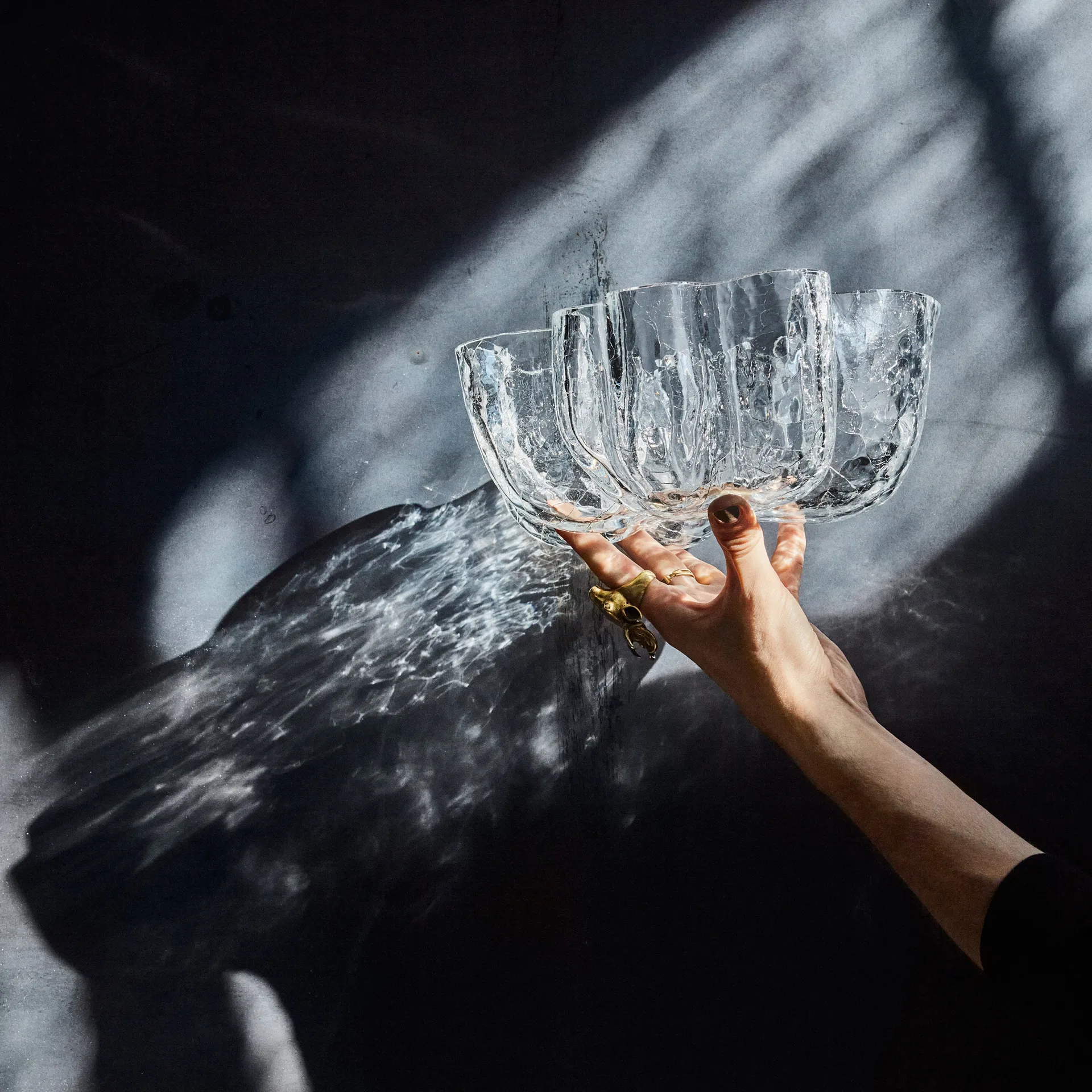 Crackle skål 10,5 cm, Klar Kosta Boda