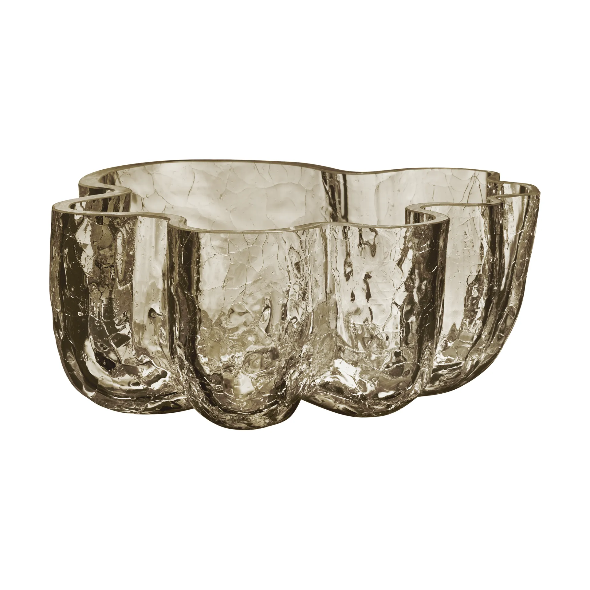 Kosta Boda Crackle sk&aring;l 10,5 cm Taupe