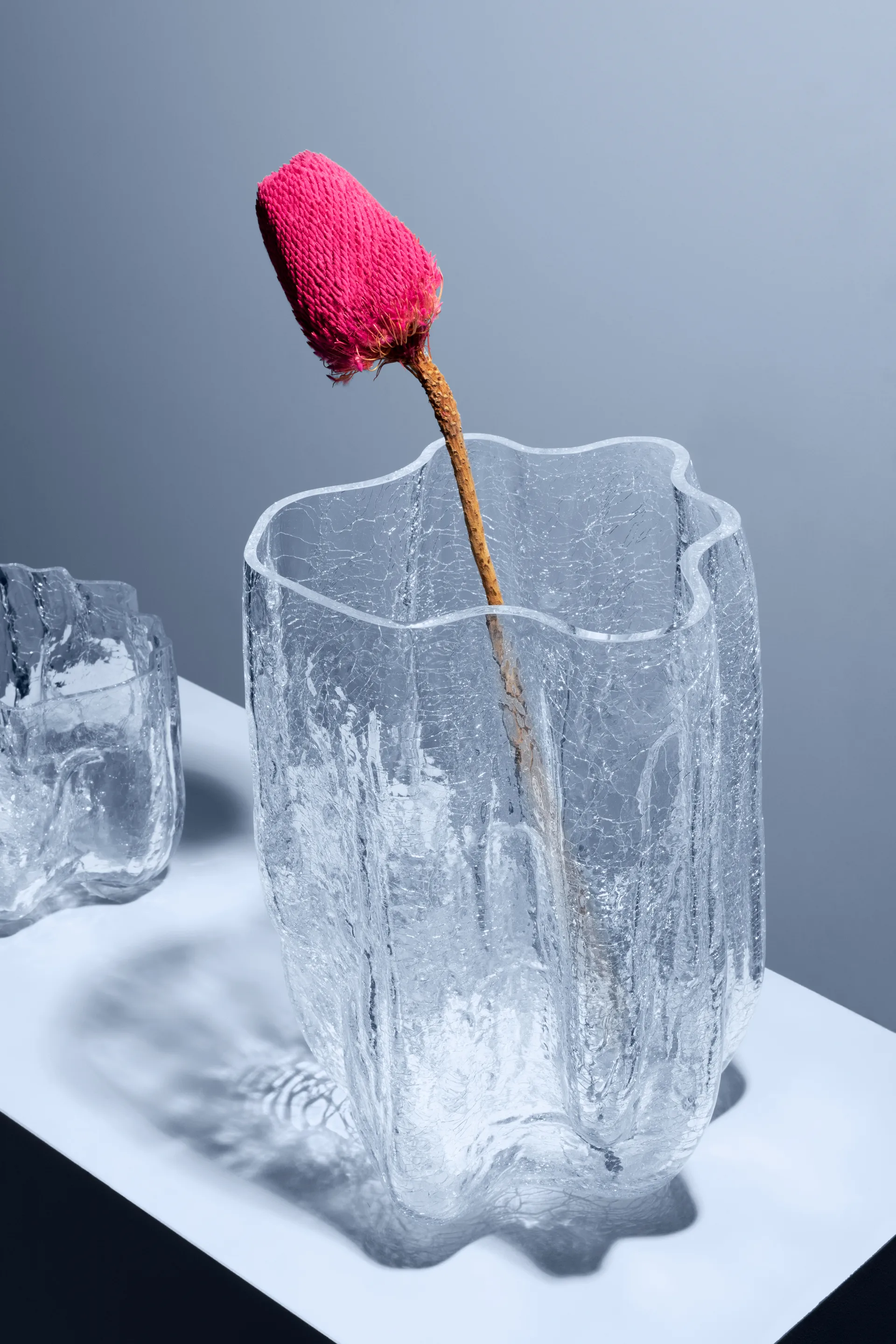 Crackle vas 37 cm, Klar Kosta Boda