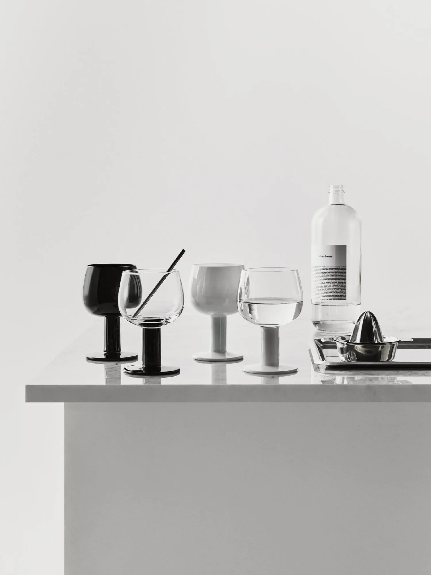 Fars glas, Vit-svart, 4-pack Kosta Boda