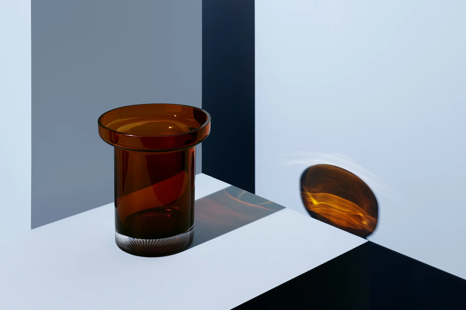 Limelight Rose vas 23 cm, Bärnsten Kosta Boda