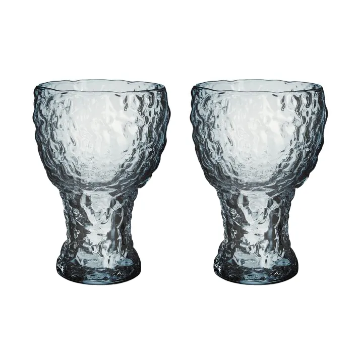 Kosta Boda Moss highball glas cirkulär 42 cl 2-pack Blå