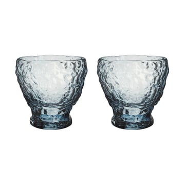 Kosta Boda Moss tumbler glas cirkulär 33 cl 2-pack Blå