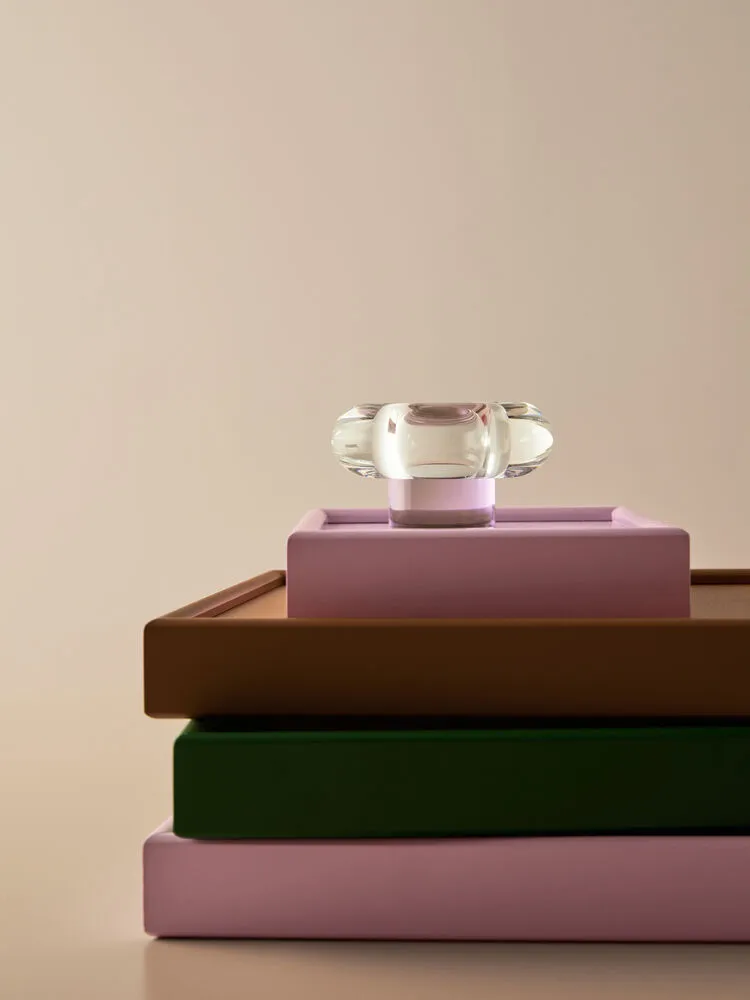 Orion ljuslykta Ø11x6,3 cm, Rosa Kosta Boda