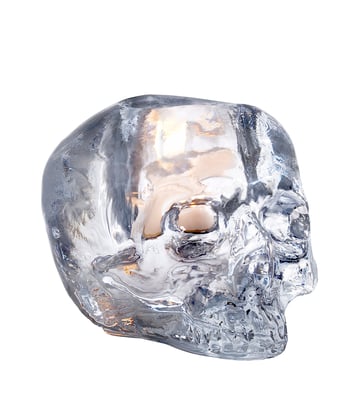 Kosta Boda Skull ljuslykta 8,5 cm klarglas