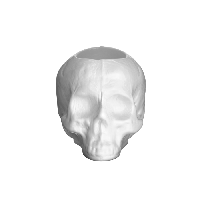 Skull ljuslykta 8,5 cm - Vit - Kosta Boda