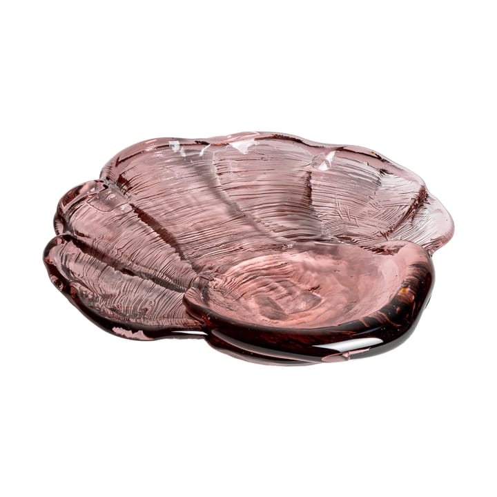 Venusmussla konstglas fat 30x33 cm, Rosa Kosta Boda