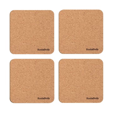 Kosta Boda Viva glasunderlägg 9,6×9,6 cm 4-pack Kork