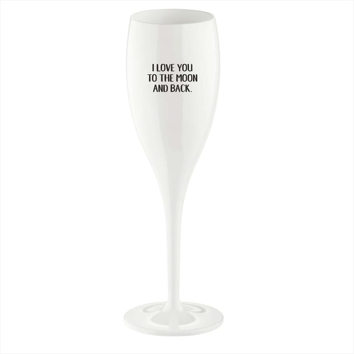 Cheers champagneglas 10 cl 6-pack - Love you to the moon - Koziol