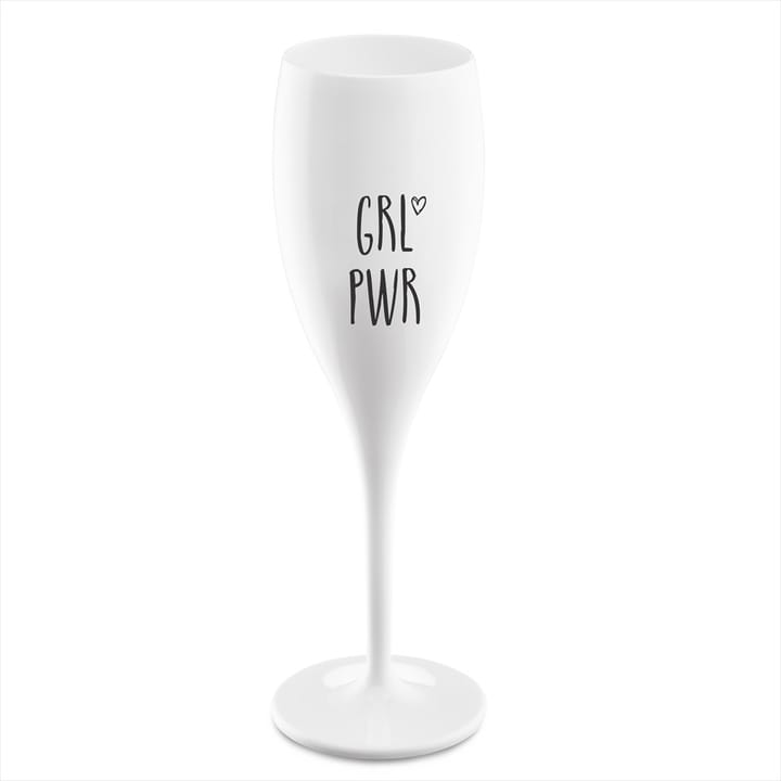 Cheers champagneglas med print 10 cl 6-pack, Grl pwr Koziol