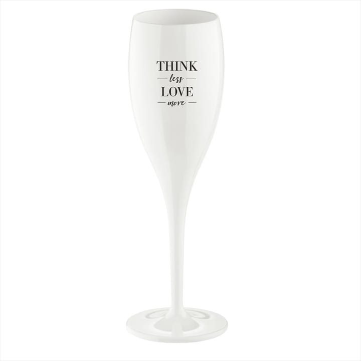Cheers champagneglas med print 10 cl 6-pack - Think less love more - Koziol
