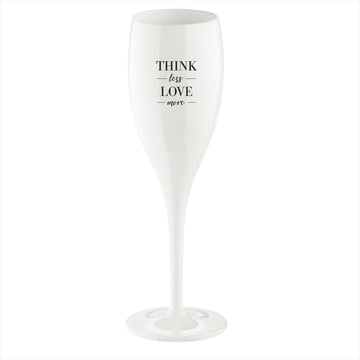 Koziol Cheers champagneglas med print 10 cl 6-pack Think less love more